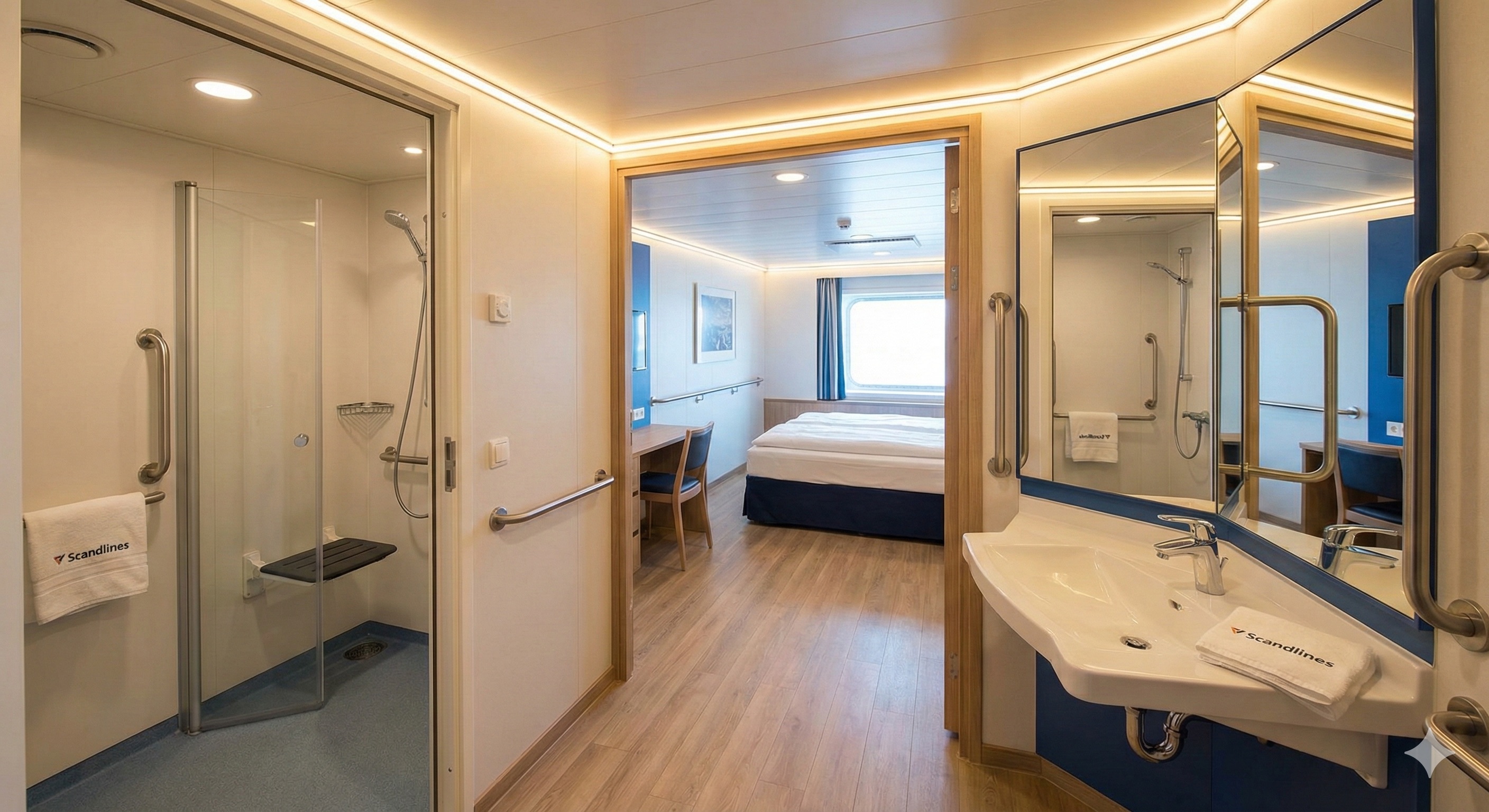 Barrierefreie Einrichtungen auf der Scandlines Fähre