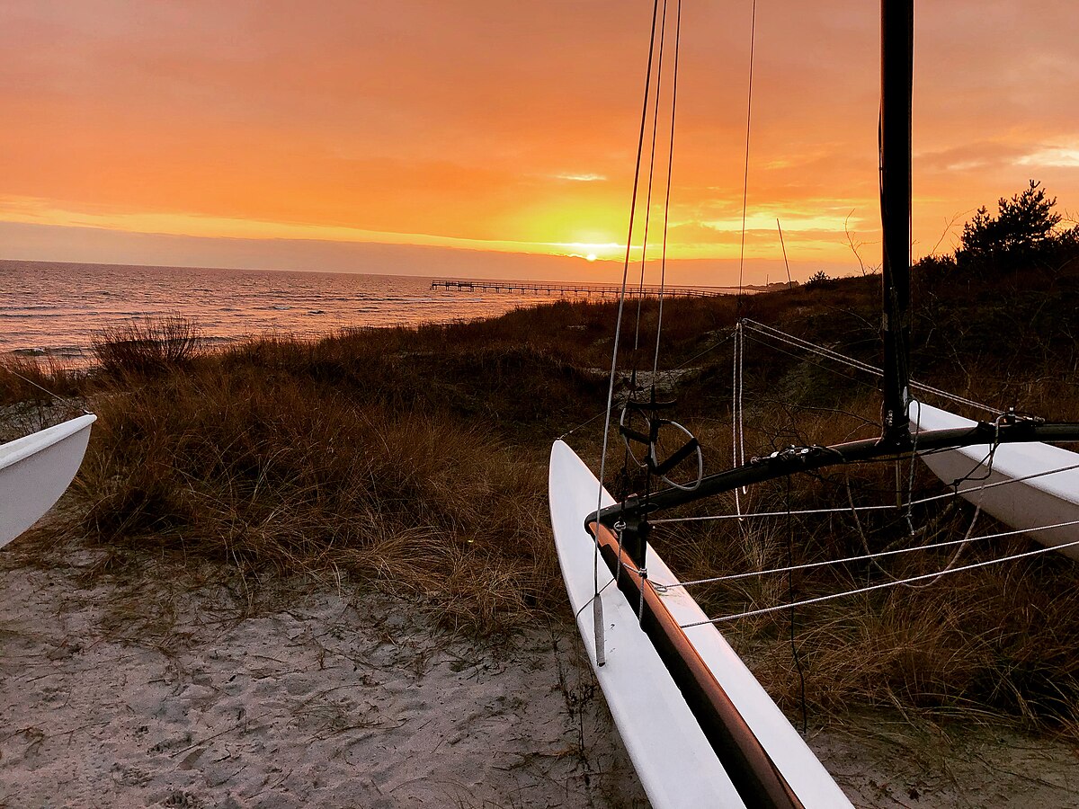 Falsterbo Strand in Südschweden bei Sonnenuntergang