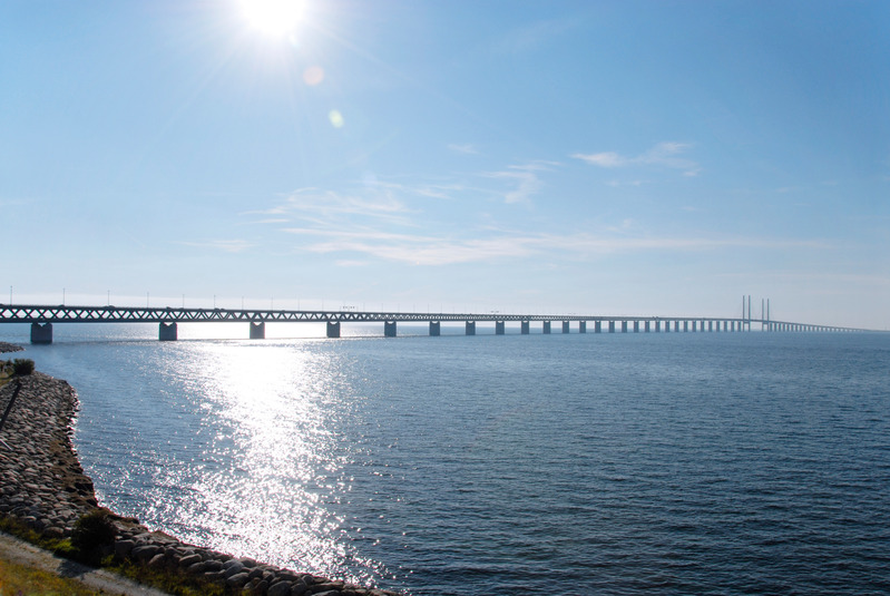 Die imposante Öresundbrücke zwischen Dänemark und Schweden