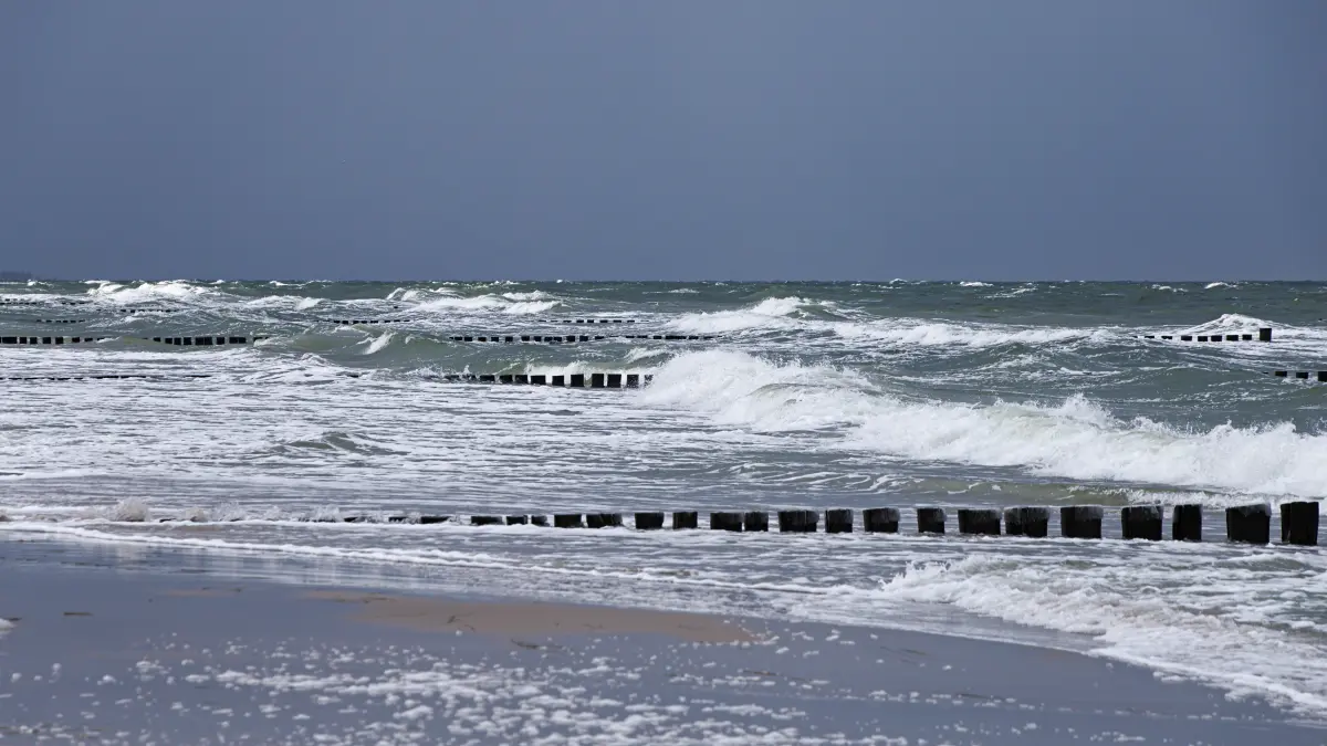 Ruhige Ostsee auf der Fährroute Rostock-Gedser