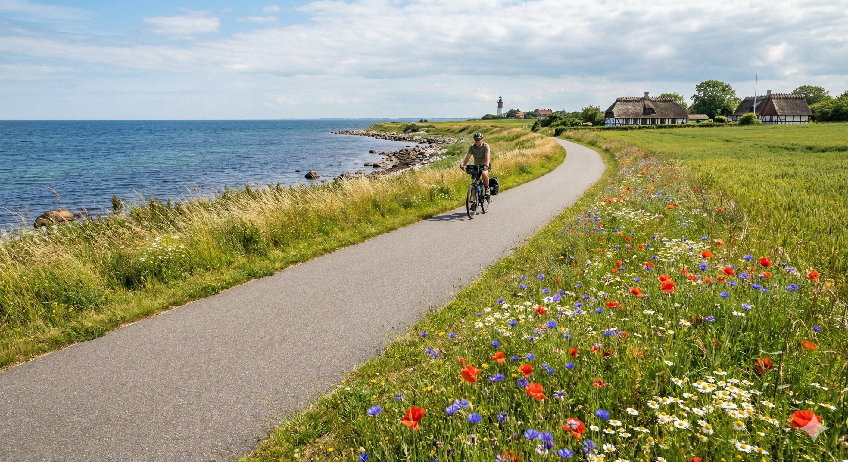 Radweg an der Küste