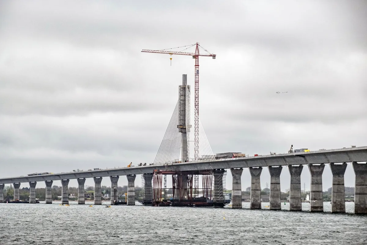 Die neue Storstr&oslash;msbroen (Dronning Margrethe II's Bro) zwischen Falster und Seeland
