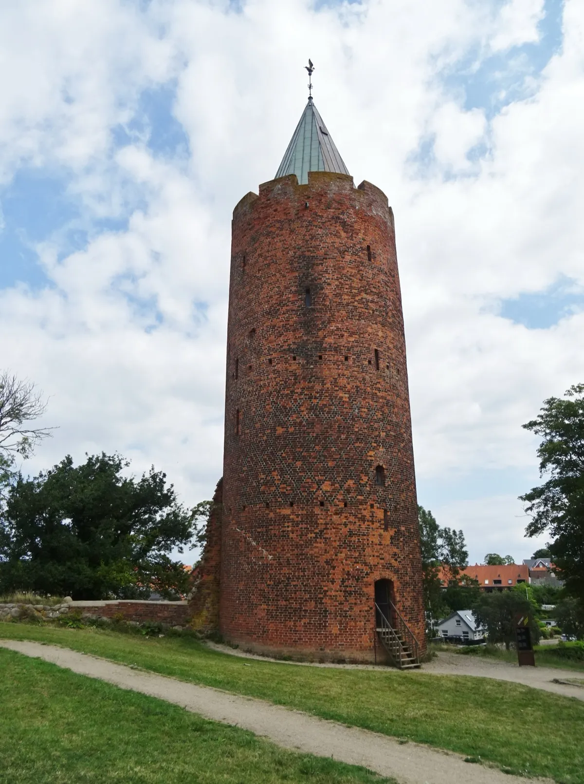 Der Gåsetårnet (Gänseturm) in Vordingborg, Dänemarks besterhaltener mittelalterlicher Burgturm