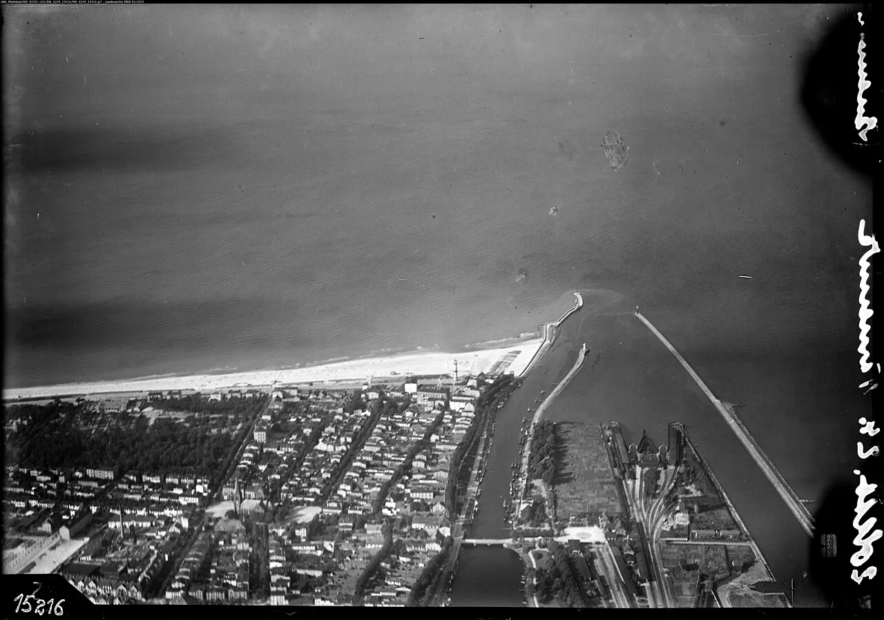Blick auf Warnemünde an der Ostsee
